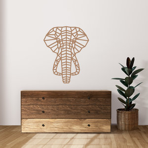 Casa Sentir Wanddecoratie - Geometrische Olifant - Naturel