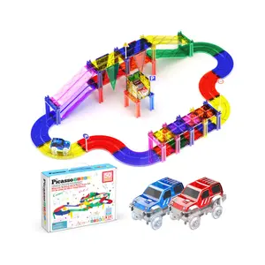 PicassoTiles PicassoTiles Magnetic Race Track Building Blocks 50 stuks