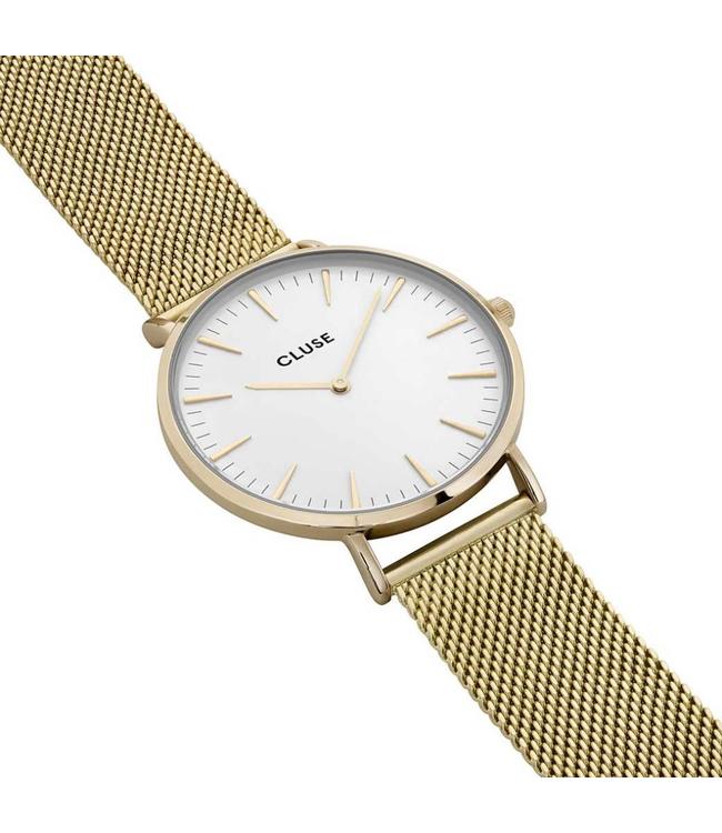 Cluse Uurwerk Boho Chic Mesh gold/white
