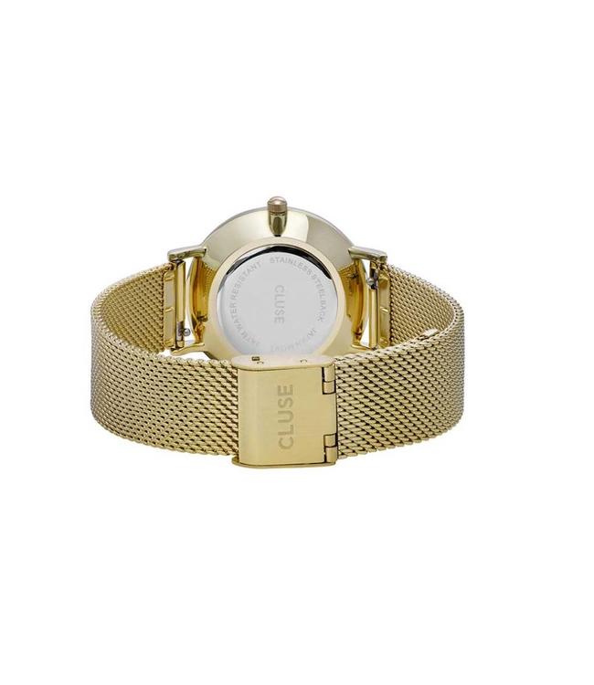 Cluse Uurwerk Minuit Mesh gold/white
