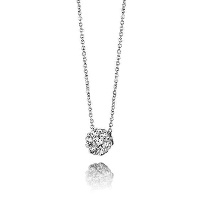 Silver Rose Halsketting Carol