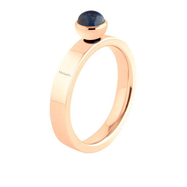 MelanO Twisted ring Tatum, Rose gold plated, smal