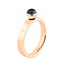 MelanO Twisted ring Tatum, Rose gold plated, smal