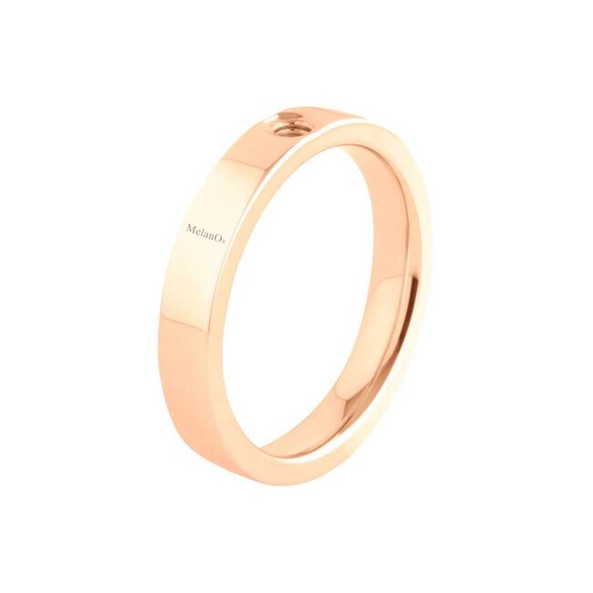MelanO Twisted ring Tatum, Rose gold plated, smal