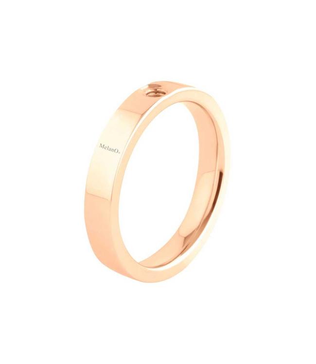MelanO Twisted ring Tatum, Rose gold plated, smal
