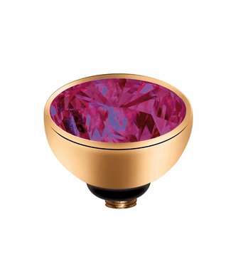 MelanO Twisted CZ setting, G, Fuchsia