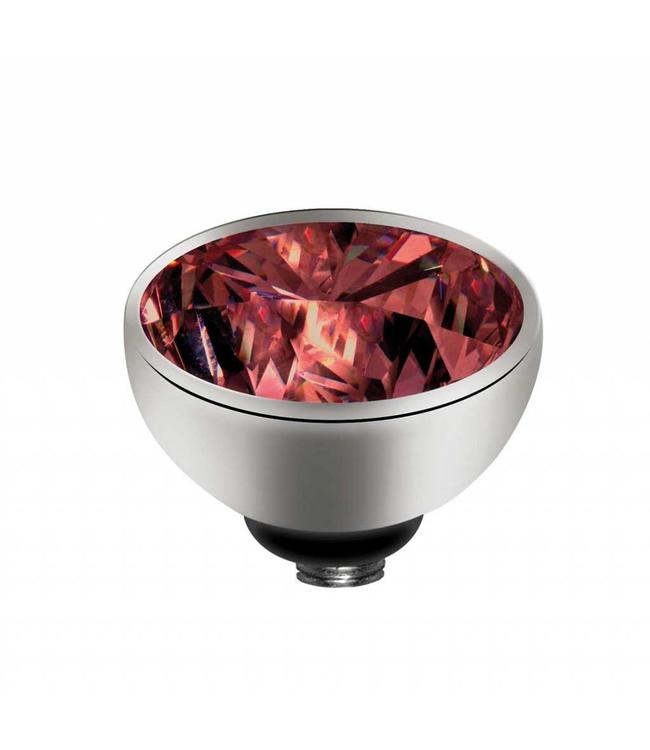 MelanO Twisted CZ setting, SS, dark Red