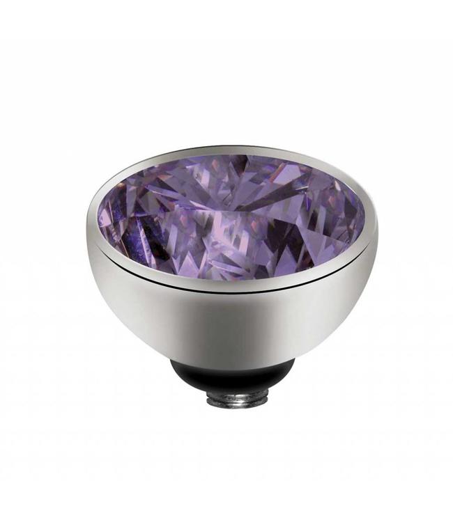 MelanO Twisted CZ setting, SS, lavender