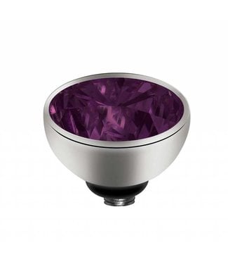 MelanO Twisted CZ setting, SS, Aubergine