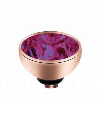 MelanO Twisted CZ setting, RG, Fuchsia