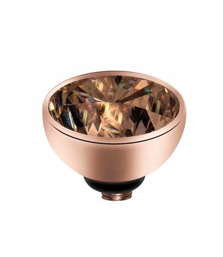 MelanO Twisted CZ setting, RG, Smoked Topaz