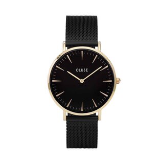 Cluse Uurwerk Boho Chic Mesh Gold Black/black