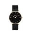 Cluse Uurwerk Boho Chic Mesh Gold Black/black