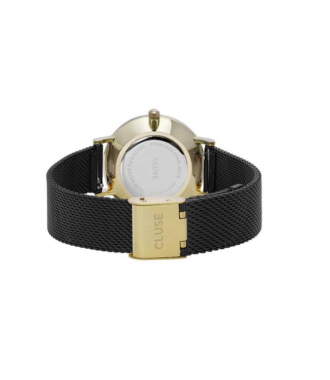 Cluse Uurwerk Minuit Mesh Gold black/black