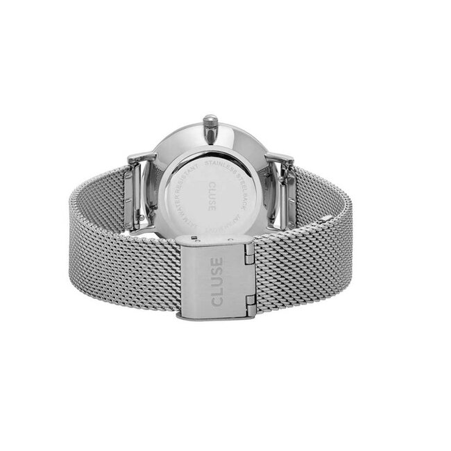 Cluse Uurwerk Minuit Mesh silver/black