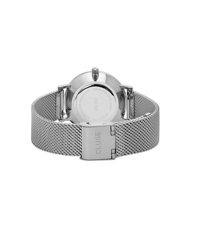 Cluse Uurwerk Minuit Mesh silver/black