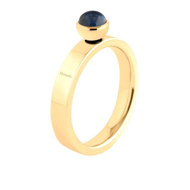 MelanO Twisted ring Tatum, Gold plated, smal