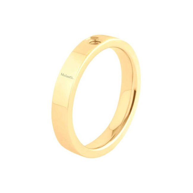 MelanO Twisted ring Tatum, Gold plated, smal