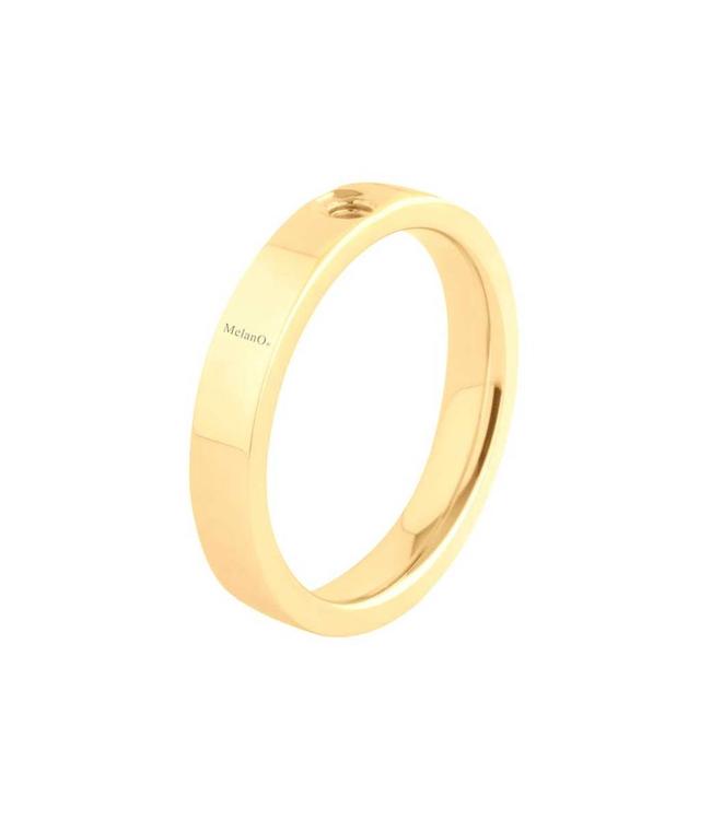 MelanO Twisted ring Tatum, Gold plated, smal