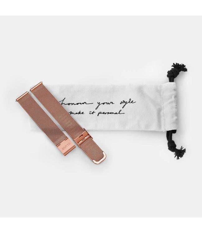 Cluse Uurwerkbandje  Minuit strap mesh rose gold