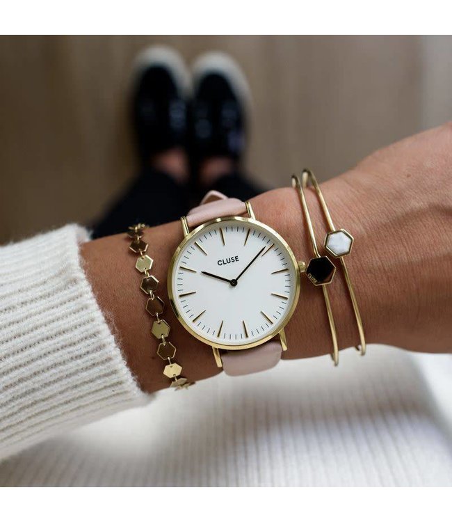 Cluse Uurwerkbandje Boho Chic strap pink/gold