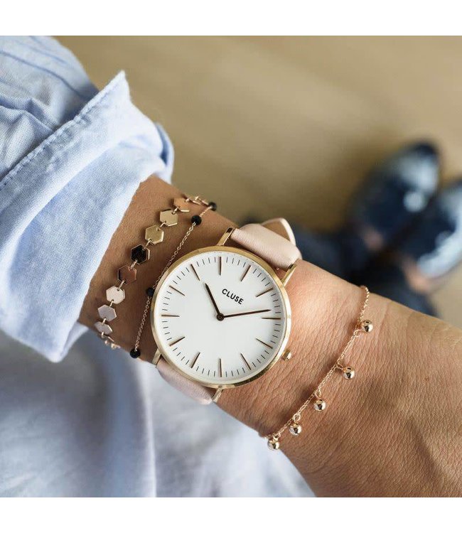 Cluse Uurwerkbandje Boho Chic strap pink/rose gold
