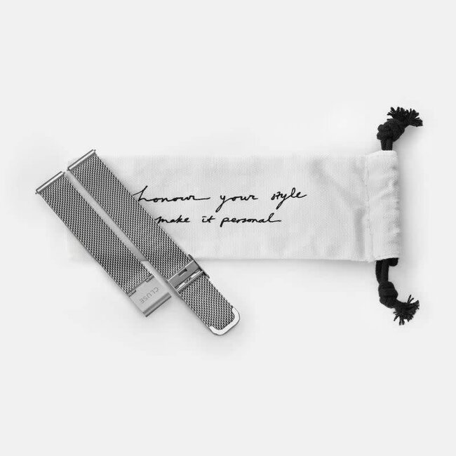 Cluse Uurwerkbandje Minuit Strap Mesh Silver