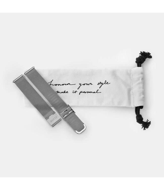 Cluse Uurwerkbandje Minuit Strap Mesh Silver