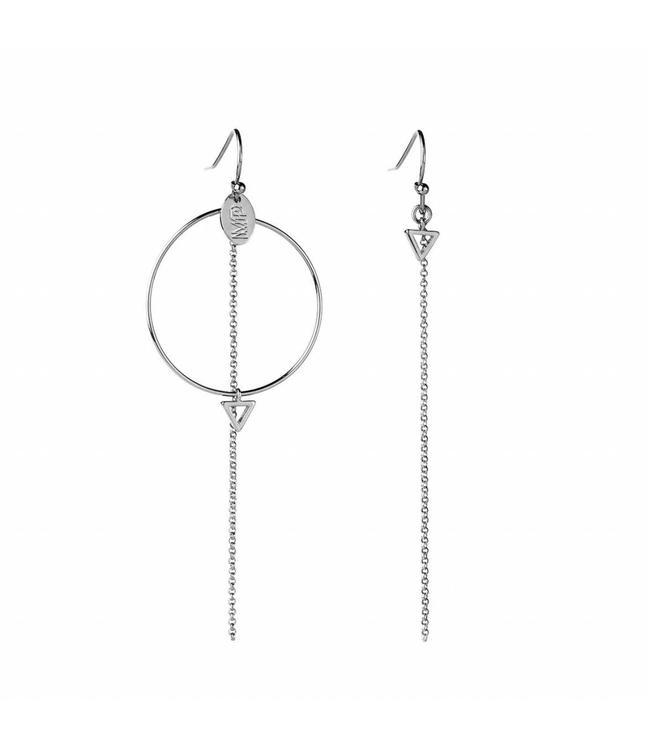 Murielle Perrotti Oorbel Triangle Silver