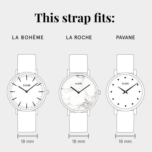 Cluse Uurwerkbandje Boho Chic White/Rosegold