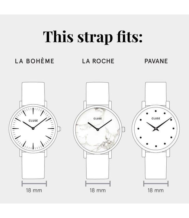 Cluse Uurwerkbandje Boho Chic White/Rosegold