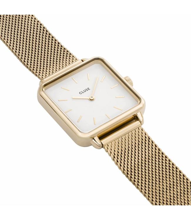 Cluse Uurwerk La garçonne gold mesh/white