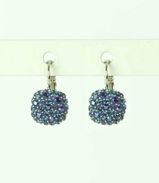 Phantasya Boucle d'oreilles Crystal Square blue