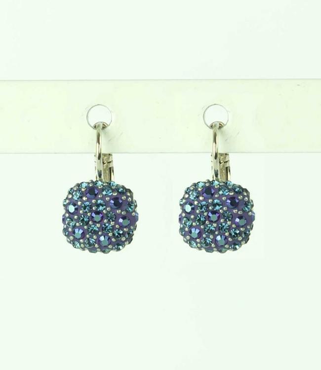 Phantasya Boucle d'oreilles Crystal Square blue