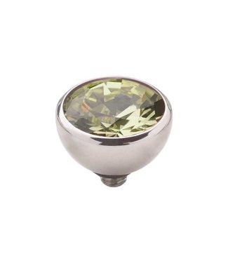 MelanO Twisted CZ setting, SS, Khaki