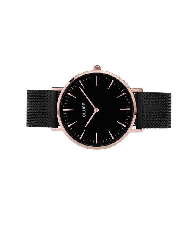 Cluse Cluse - Uurwerk Boho Chic Mesh Rosegold black/black