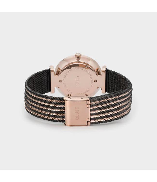 Cluse Watch Triomphe Mesh Bicolour Rose Gold Black
