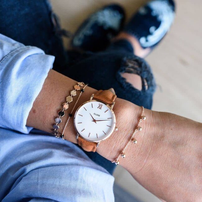 Cluse Bracelet Minuit Strap Caramel Rose
