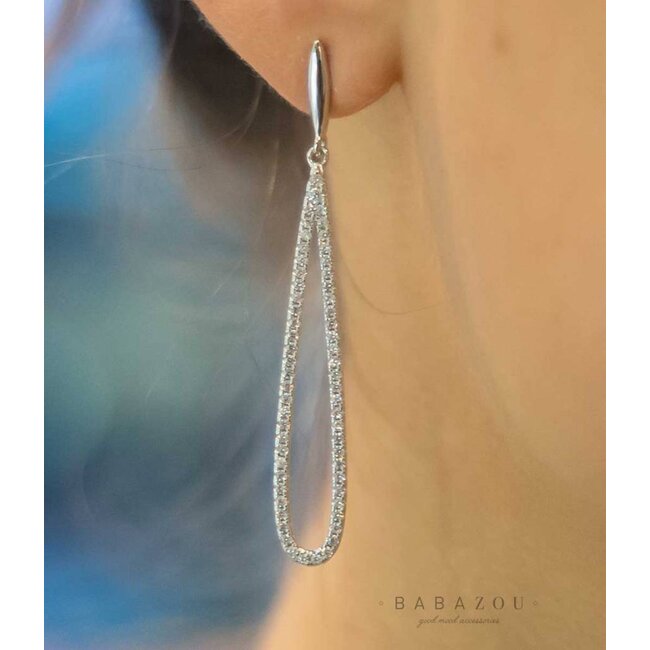 Silver Rose Boucles d'oreilles Lady Jane