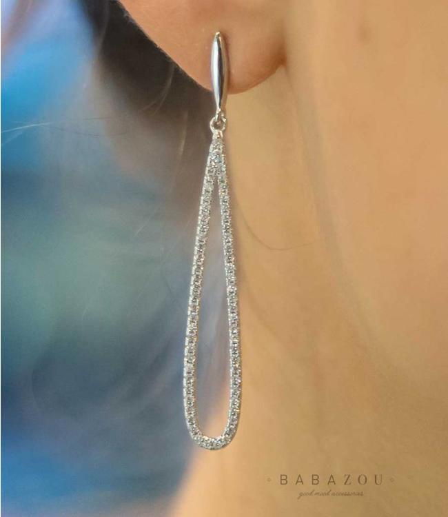 Silver Rose Boucles d'oreilles Lady Jane