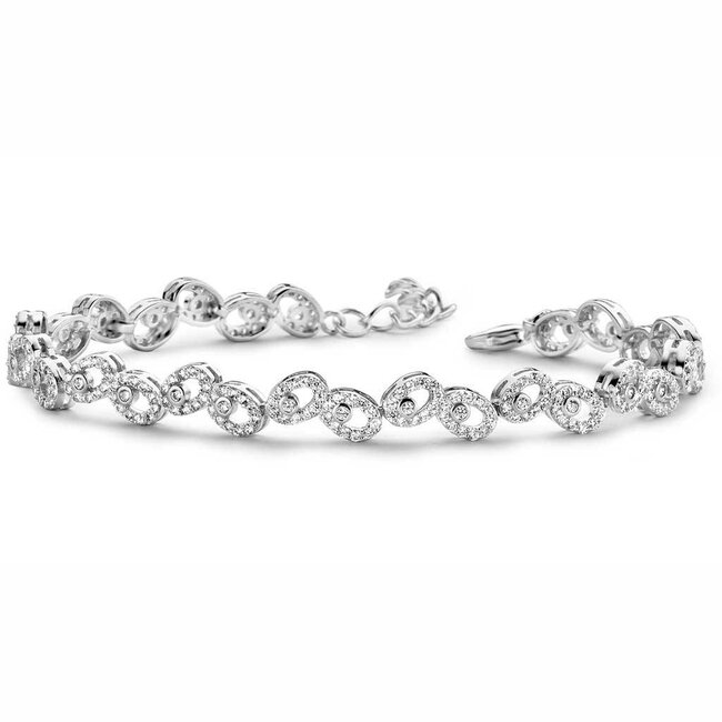Silver Rose Armband Silver Drops
