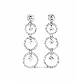 Silver Rose Boucles d'oreilles Cascade