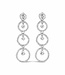 Silver Rose Boucles d'oreilles Cascade