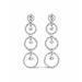 Silver Rose Earring Cascade