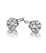 Silver Rose Boucles d'oreilles Zirconia Flower