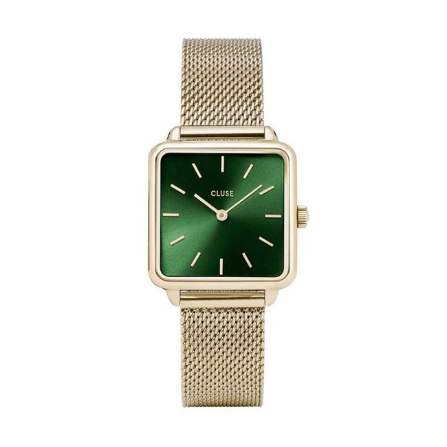 Cluse Uurwerk Tétragone Mesh gold/forest green