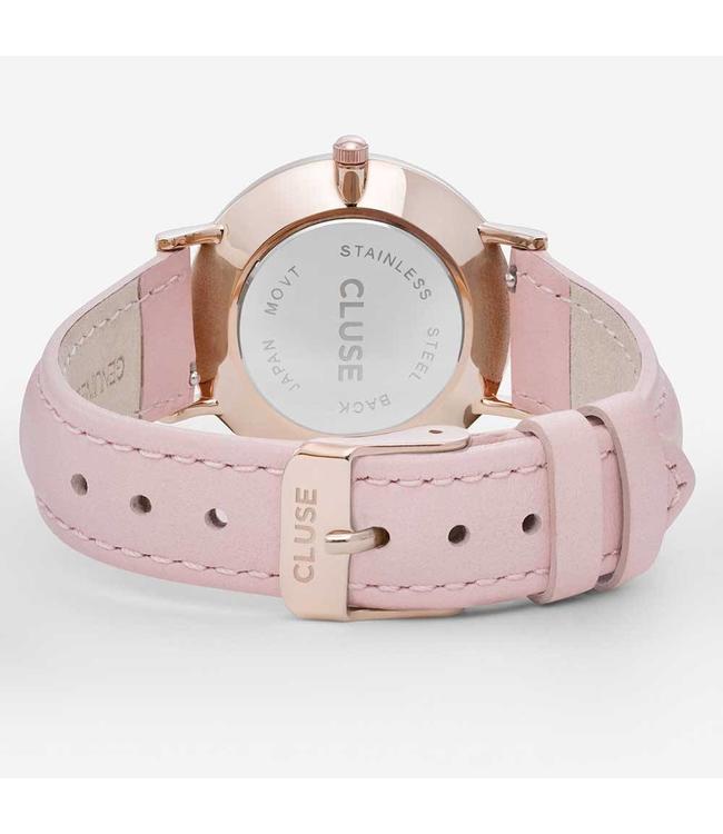 Cluse Uurwerk Minuit Mesh gold white/pink