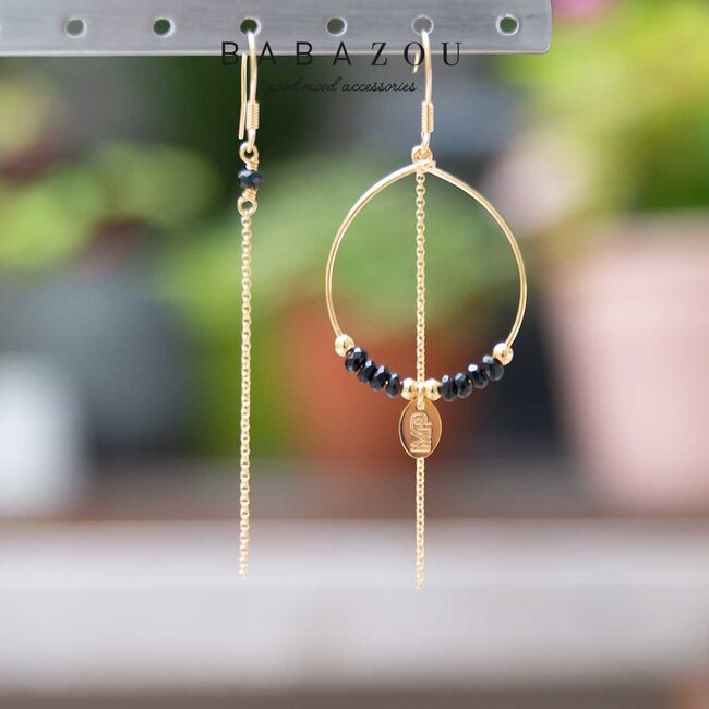 Murielle Perrotti Oorring Mathilde Gold Black