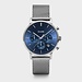 Cluse Uurwerk Aravis Chrono Mesh, silver, dark blue/silver