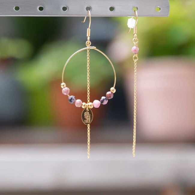 Murielle Perrotti Oorring Mathilde Gold Pink